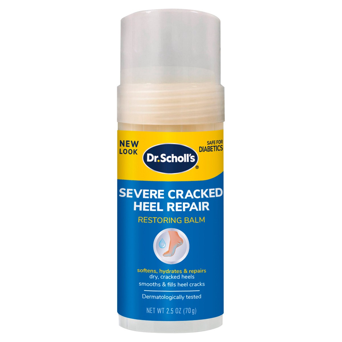slide 1 of 29, Dr. Scholl's Severe Cracked Heel Repair Restoring Balm 2.5oz, with 25% Urea for Dry, Cracked Feet, Heals and Moisturizes for Healthy Feet, 2.5 oz