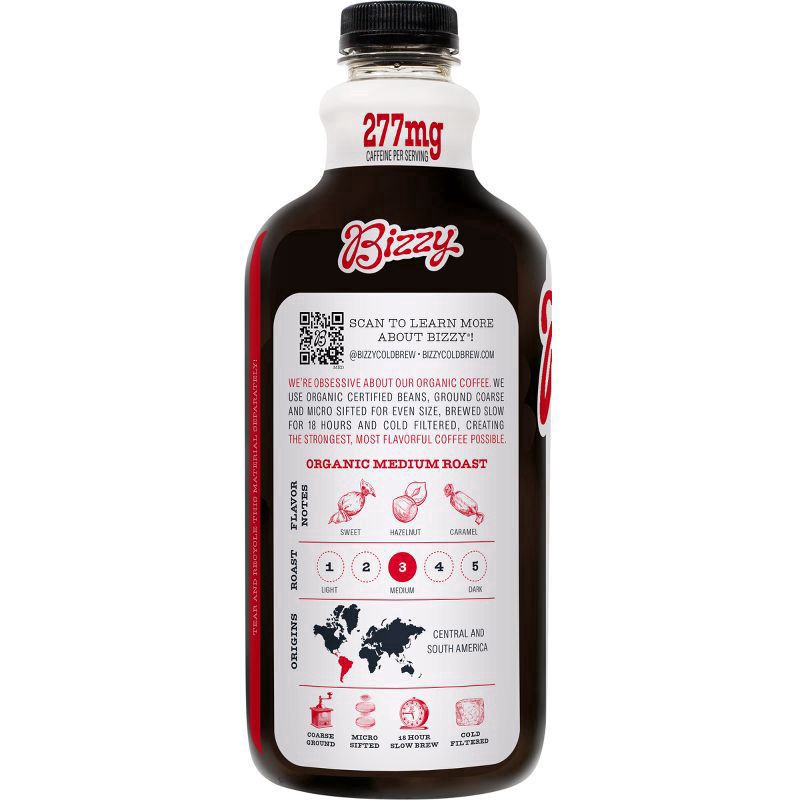 slide 3 of 5, Bizzy Coffee Coffee, Organic, Medium Roast, Cold Brew, 48 fl oz