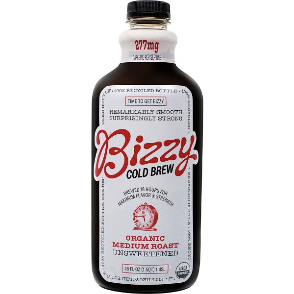 slide 1 of 5, Bizzy Coffee Coffee, Organic, Medium Roast, Cold Brew, 48 fl oz