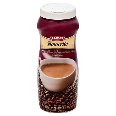 slide 1 of 1, H-E-B Amaretto Coffee Creamer, 15 oz