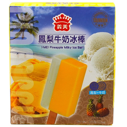 slide 1 of 1, I Mei Pineapple & Milk Double Ice Bar, 437.5 gram