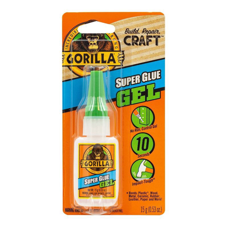 slide 1 of 7, Gorilla Super Glue Gel, 15 gram