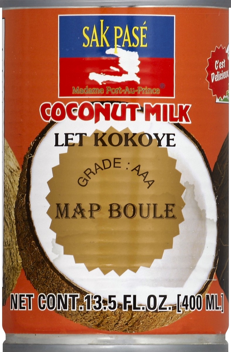 slide 1 of 3, Sak Pasé Coconut Milk, 14 oz