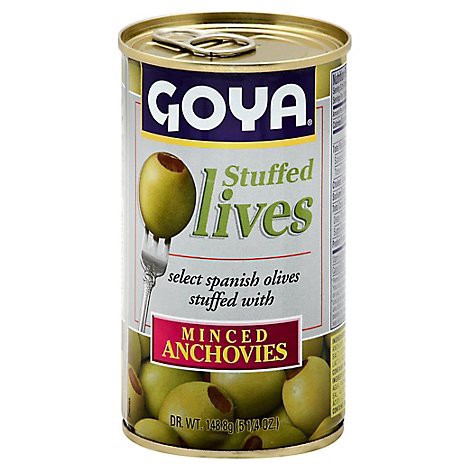 slide 1 of 1, Goya Olives Stuffed W/anchovy - 5.25 Oz, 5.25 oz