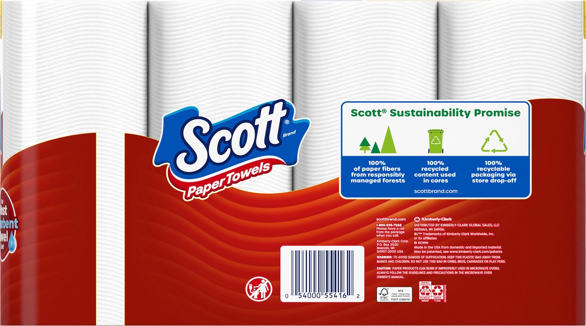 slide 2 of 11, Scott Paper Towels, Choose-A-Sheet, 12 Double Rolls = 24 Regular Rolls (100 Sheets Per Roll), 12 ct