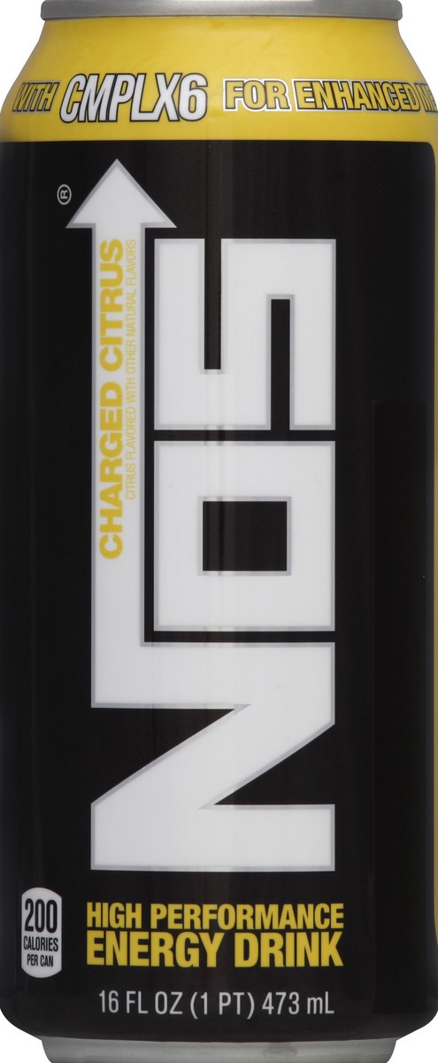 slide 1 of 6, NOS Energy Drink 16 oz, 16 oz