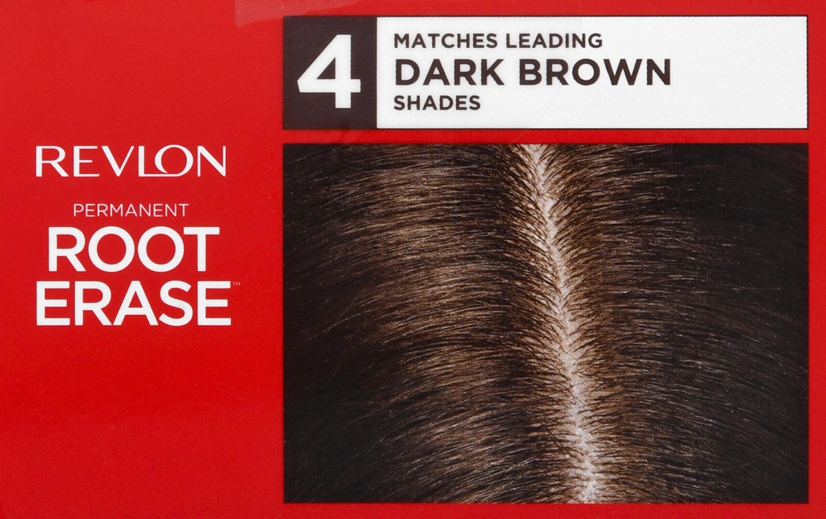 slide 9 of 9, Revlon Root Erase 4 Dark Brown Permanent Hair Color 1 ea, 3.2 fl oz