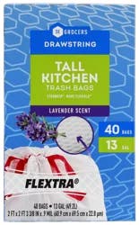 Se Grocers Lavender Scented Flexible Trash Bags 40 Count