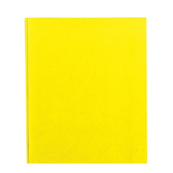 slide 1 of 2, Office Depot Brand School-Grade 3-Prong Paper Folder, Letter Size, Yellow, 1 ct