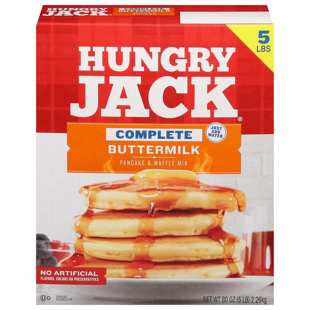 slide 1 of 9, Hungry Jack Complete Buttermilk Pancake & Waffle Mix 80 oz, 5 lb