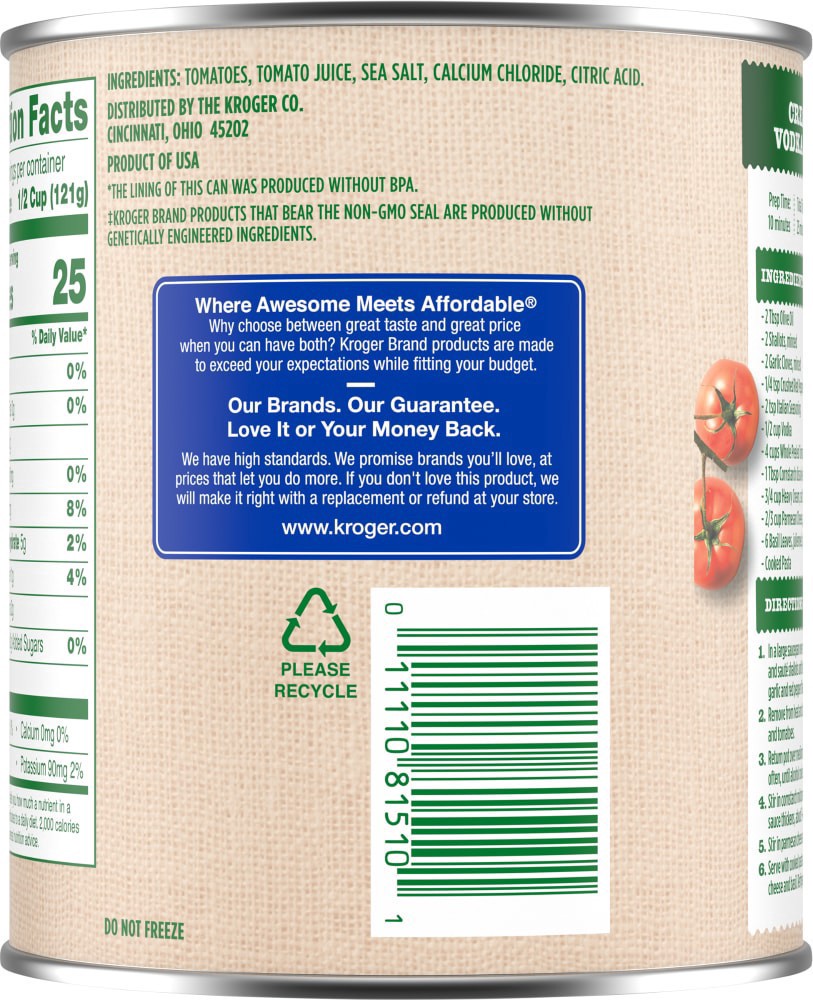 slide 4 of 4, Kroger Whole Peeled Tomatoes In Tomato Juice, 28 oz