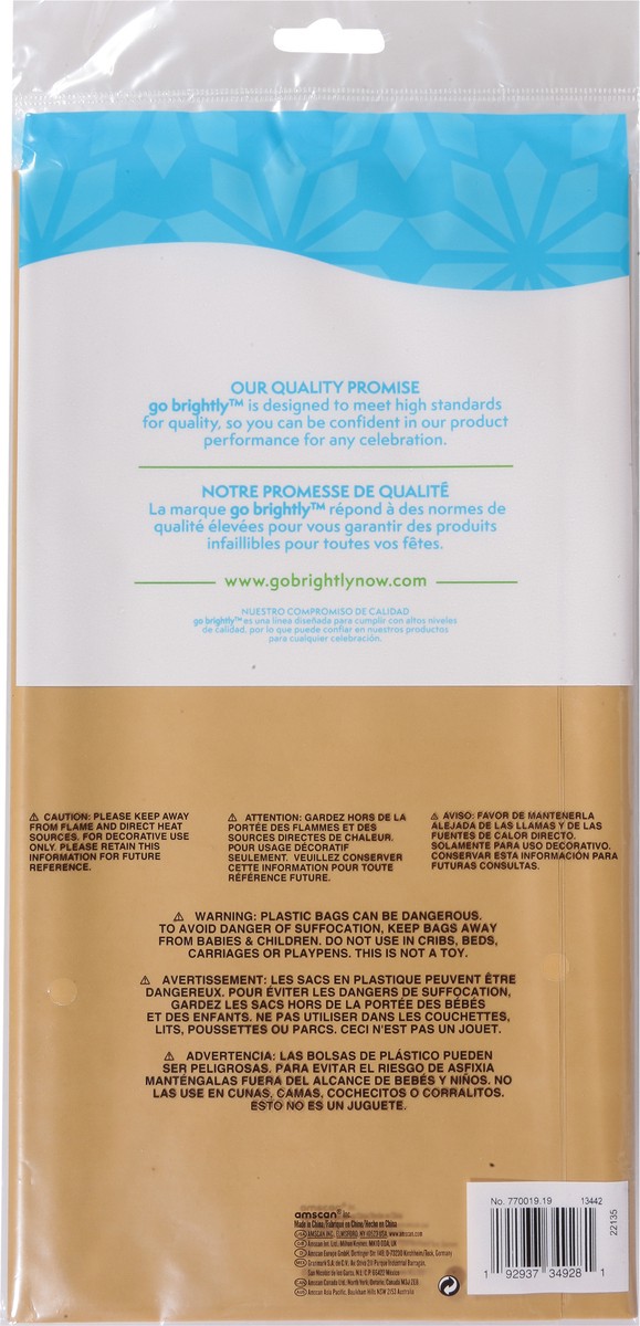 slide 4 of 10, Go Brightly Plastic Rectangular Table Cover 1 ea, 1 ct