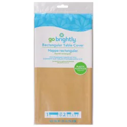 Go Brightly Plastic Rectangular Table Cover 1 ea