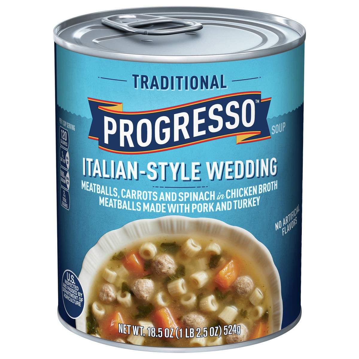 slide 1 of 3, Progresso Italian-Style Wedding Soup, Traditional Canned Soup, 18.5 oz, 18.5 oz