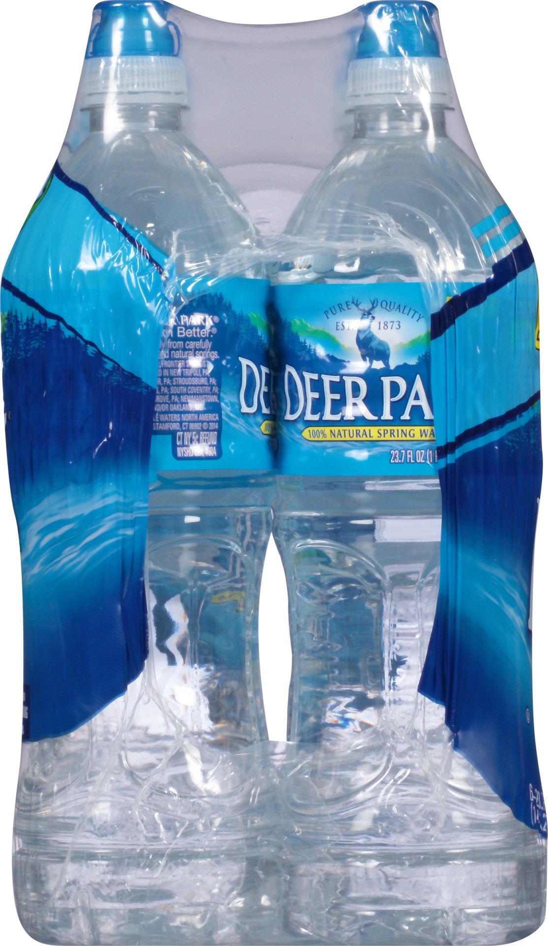 slide 4 of 4, DEER PARK Brand 100% Natural Spring Water, 23.7-ounce plastic sport cap bottles (Pack of 6), 6 ct; 23.7 oz