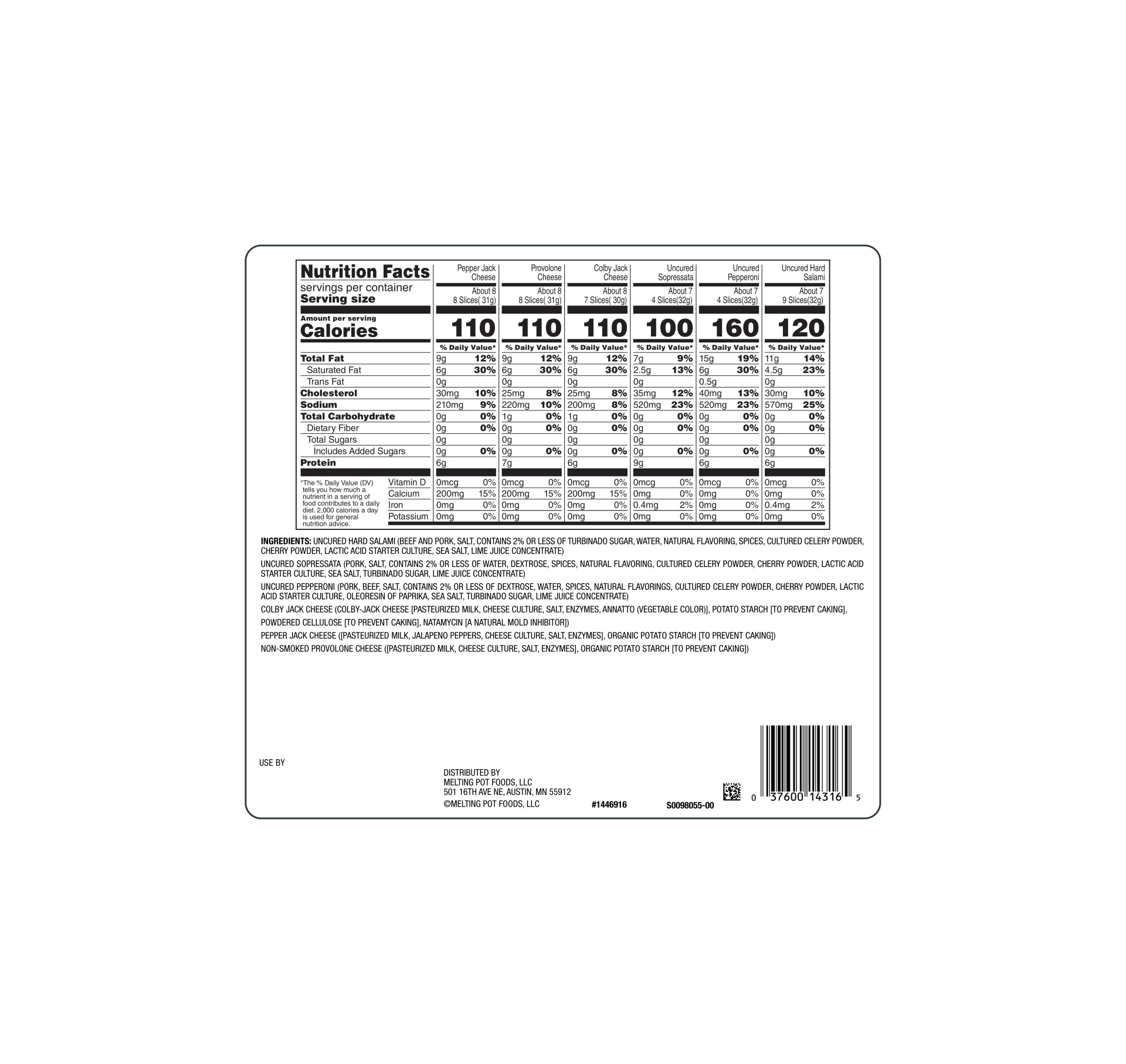 slide 2 of 2, Hormel Magnifico Meat & Cheese Tray, 48 oz