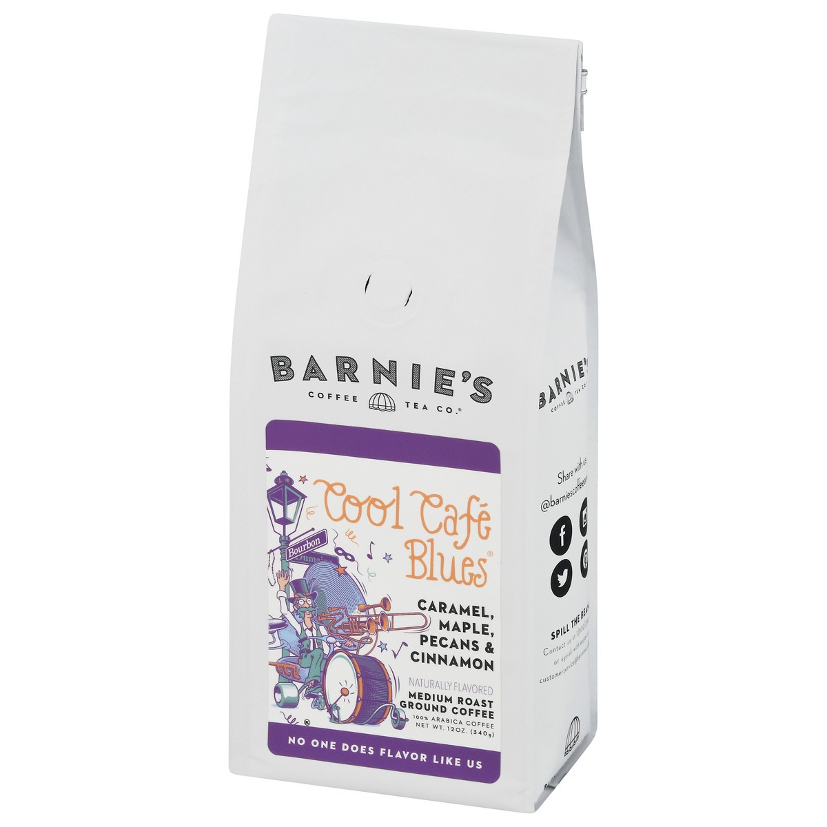 slide 3 of 9, Barnie's Coffee & Tea Co. Medium Roast Ground Cool Cafe Blues Coffee - 12 oz, 12 oz