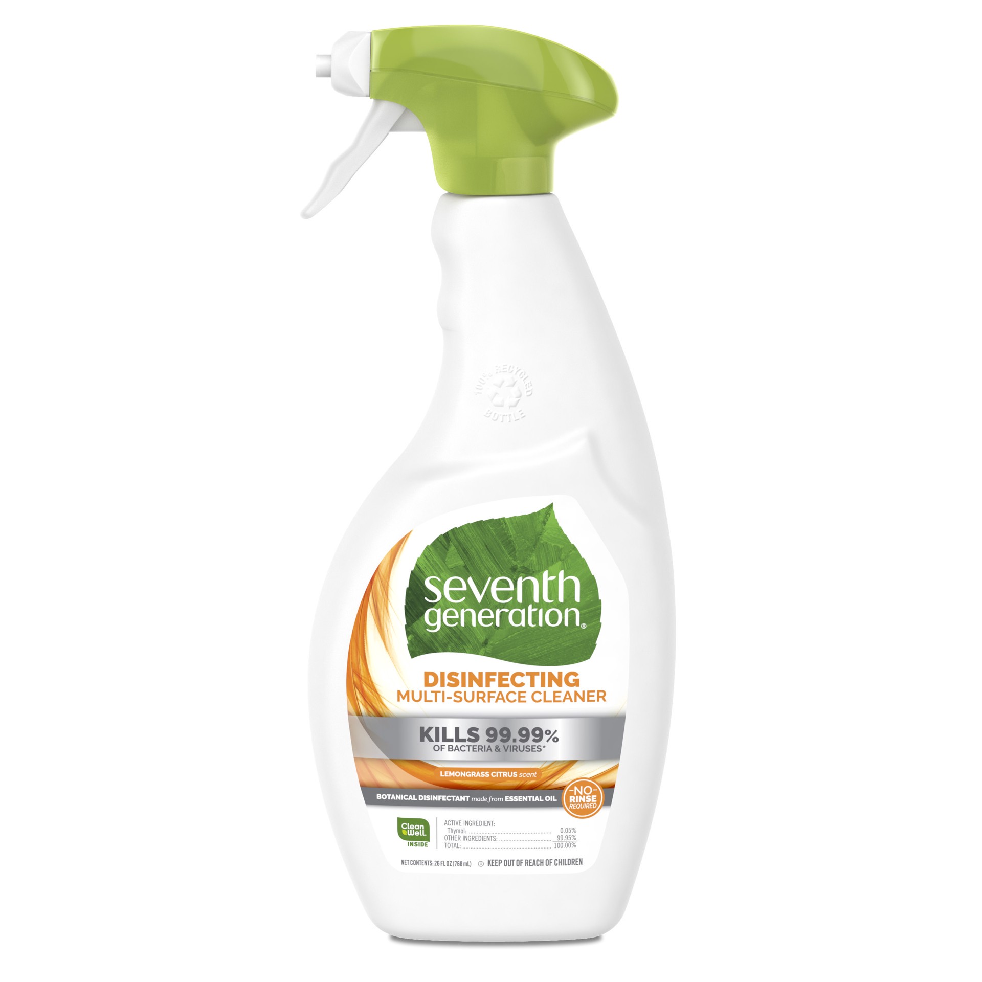 slide 1 of 5, Seventh Generation Disinfecting Spray Lemongrass Citrus, 26 oz, 26 oz