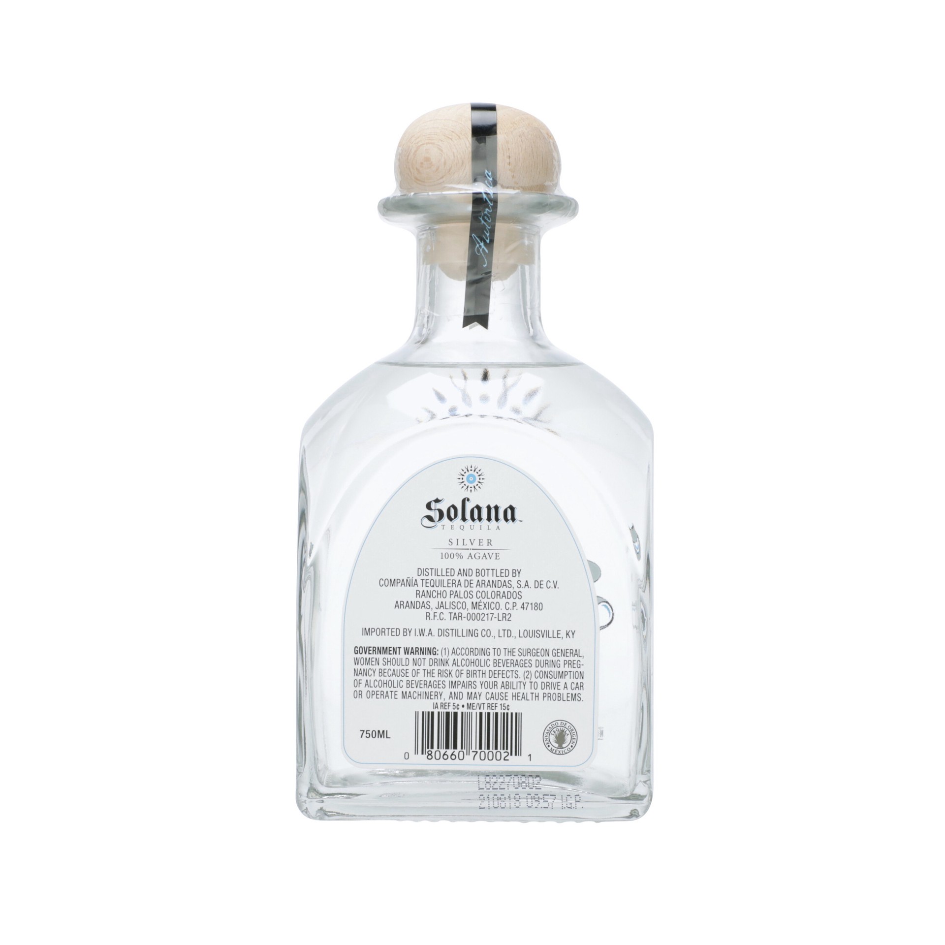slide 2 of 2, Walmart Solana Agave Silver Tequila 750ml 80 Proof, 750 ml