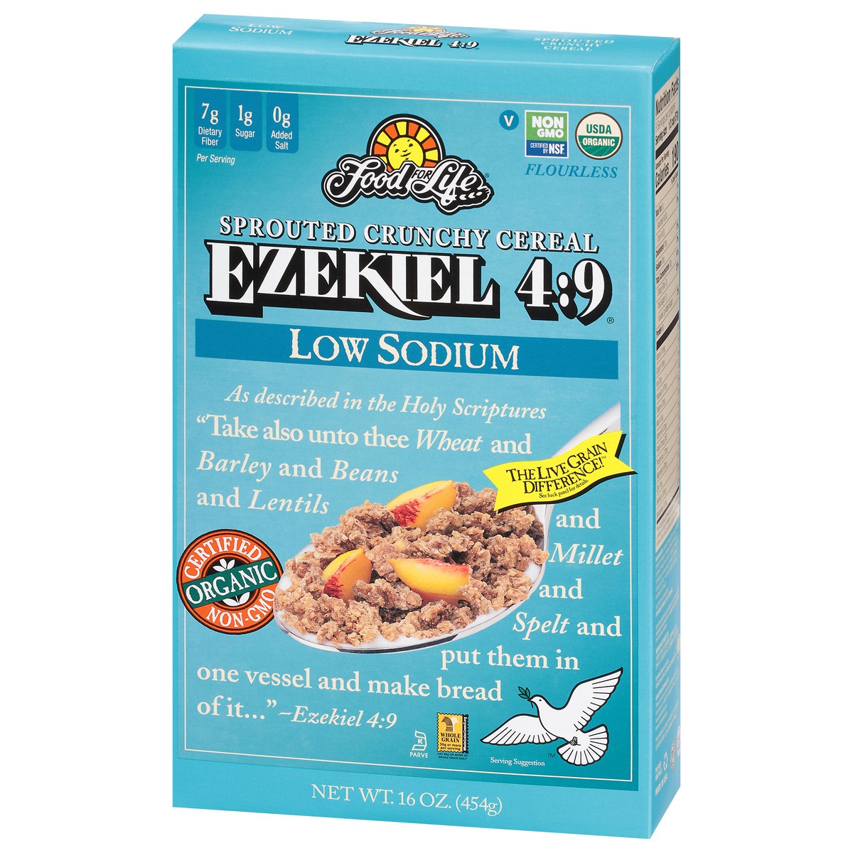 slide 4 of 9, Ezekiel 4:9 Low Sodium Sprouted Crunchy Cereal 16 oz, 16 oz