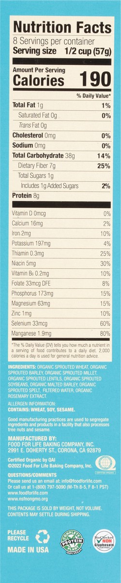 slide 7 of 9, Ezekiel 4:9 Low Sodium Sprouted Crunchy Cereal 16 oz, 16 oz