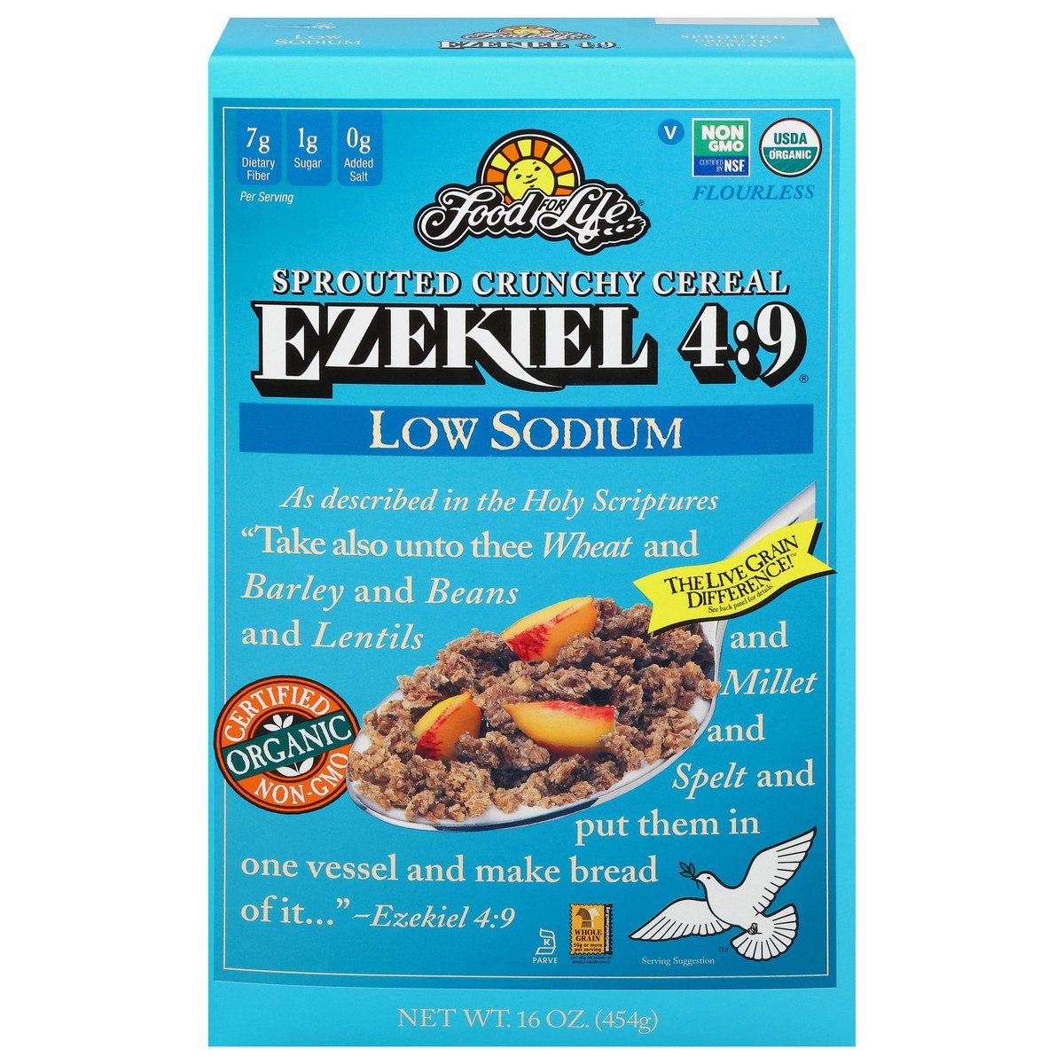 slide 1 of 9, Ezekiel 4:9 Low Sodium Sprouted Crunchy Cereal 16 oz, 16 oz