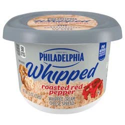 Philadelphia Roasted Red Pepper Whipped Cream Cheese Spread, 7.5 oz Tub