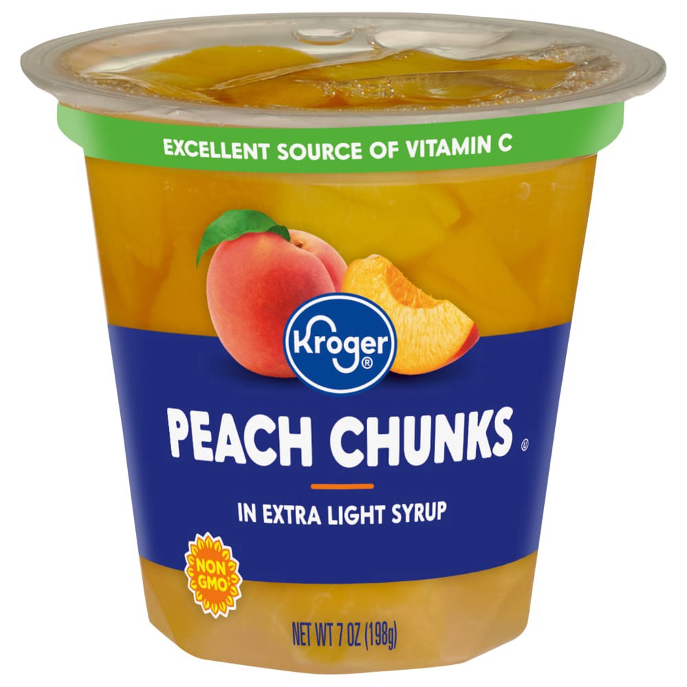 slide 4 of 4, Kroger Peach Chunks, 7 oz