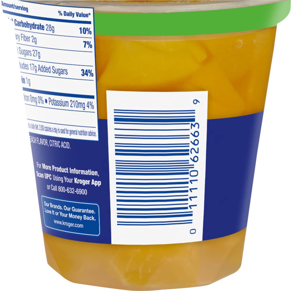 slide 3 of 4, Kroger Peach Chunks, 7 oz