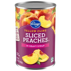 Kroger Sliced Yellow Cling Peaches In Heavy Syrup