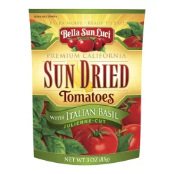 Bella Sun Luci Sun Dried Tomatoes With Italian Basil, Julienne Cut, 3 oz