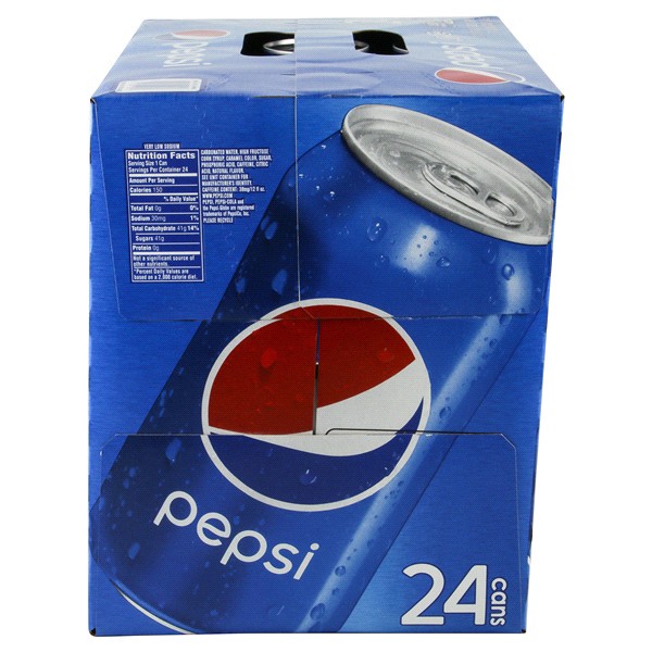 slide 15 of 21, Pepsi Soda Cola 12 Fl Oz, 24 Count, 24 ct; 12 fl oz