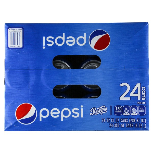 slide 14 of 21, Pepsi Soda Cola 12 Fl Oz, 24 Count, 24 ct; 12 fl oz