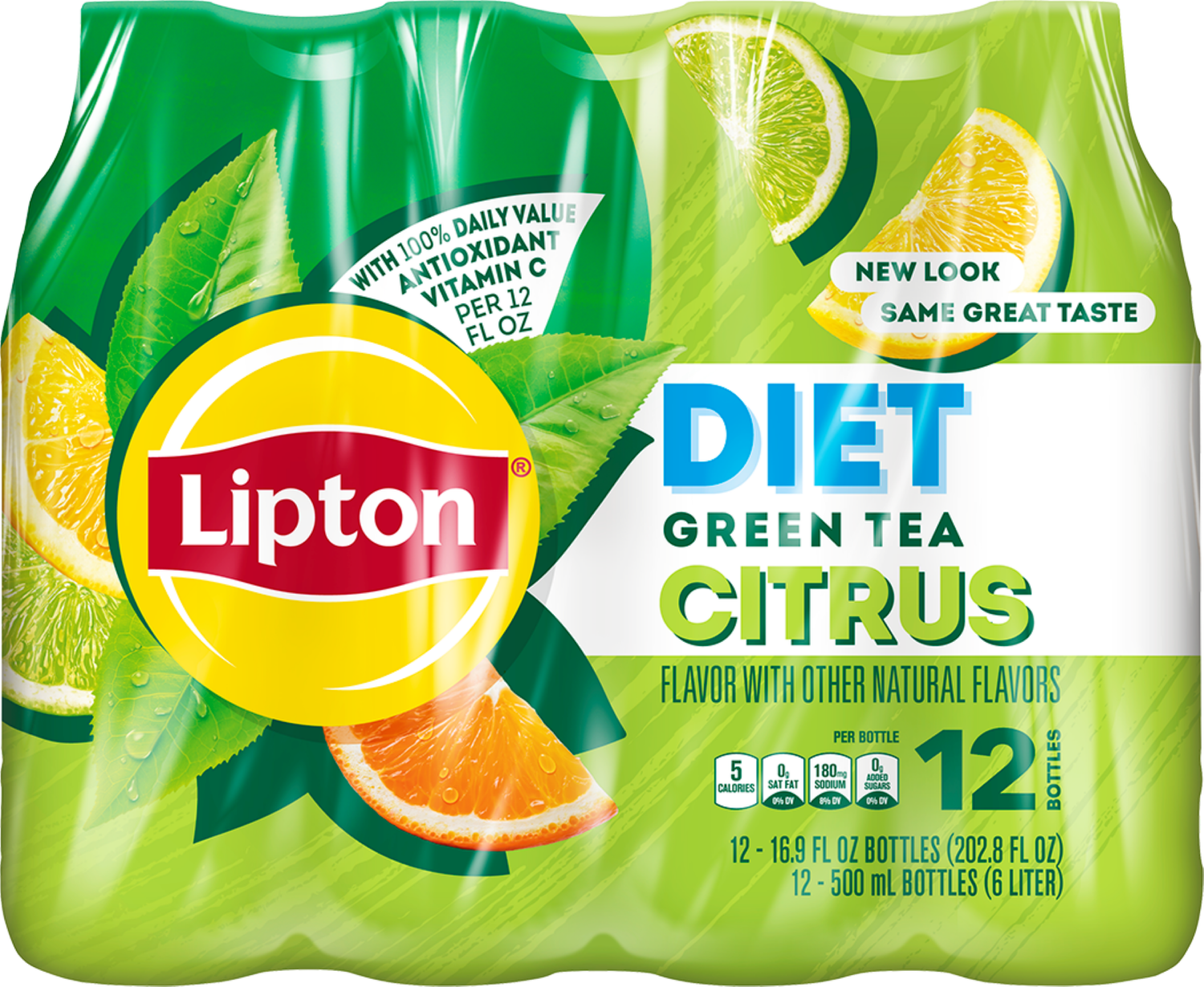slide 1 of 1, Lipton Iced Tea, Citrus, 12 ct; 16.9 oz