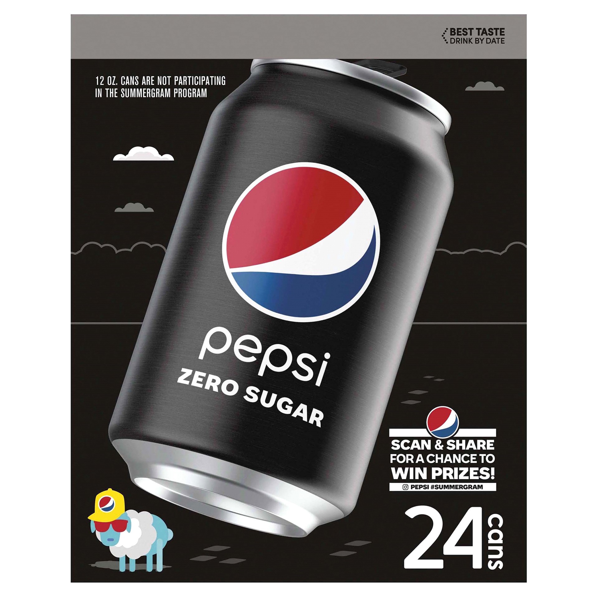 slide 8 of 9, Pepsi Zero Sugar Soda Cola 12 Fl Oz 24 Count, 24 ct; 12 oz