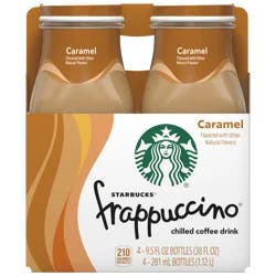 Starbucks Frappuccino Caramelly Intense Caramel Chilled Coffee Drink 4-9.5 fl. oz. Glass Bottles