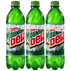Diet Mountain Dew Zero Sugar Soda Bottles