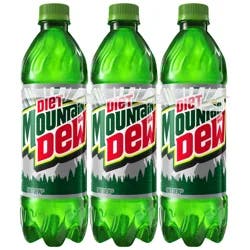 Diet Mountain Dew Zero Sugar Soda Bottles