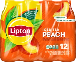 Lipton Iced Tea Peach Flavor 16.9 Fl Oz 12 Count Bottle