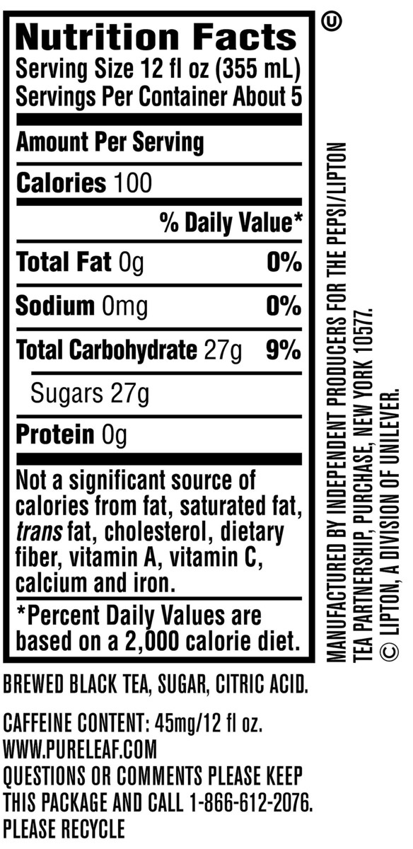 slide 4 of 5, Pure Leaf Real Brewed Tea Sweet Tea 64 Fl Oz, 64 fl oz