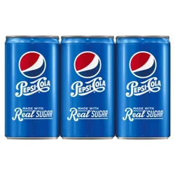 Pepsi Cola with Real Sugar 7.5 Fluid Ounce Aluminum Can