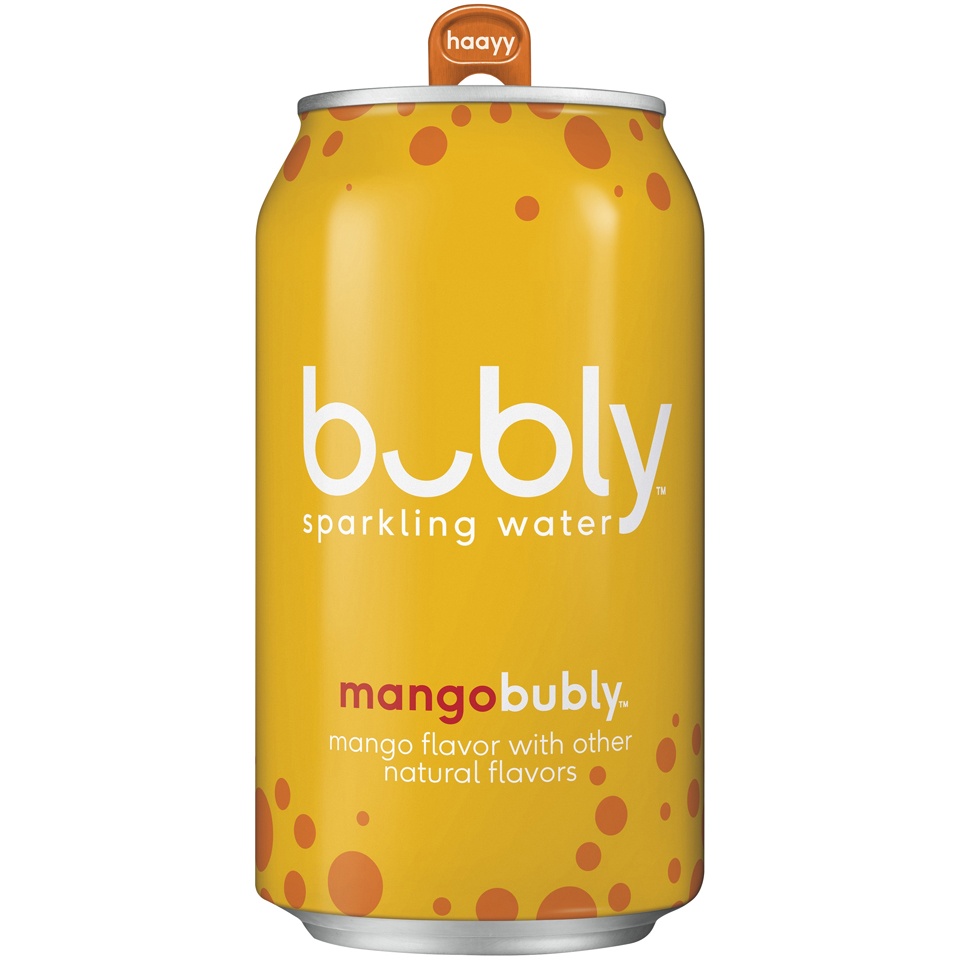 slide 4 of 4, bubly Sparkling Water Mango Flavor 12 Fl Oz 12 Count Can, 12 ct; 12 fl oz