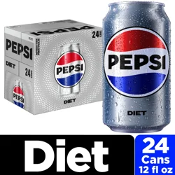 Pepsi Diet Pepsi Soda Classic Cola 12 Fl Oz 24 Count