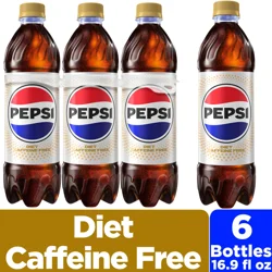 Pepsi Diet Pepsi Soda Caffeine Free 16.9 Fl Oz 6 Count