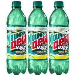 Mountain Dew Baja Blast DEW Tropical Lime Flavor 16.9 Fl Oz, 6 Count
