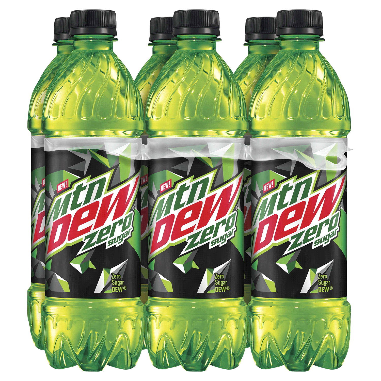 slide 1 of 2, Mountain Dew Soda, Zero Sugar, 6 Pack, 6 ct; 16.9 fl oz