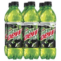 Mountain Dew Soda, Zero Sugar, 6 Pack