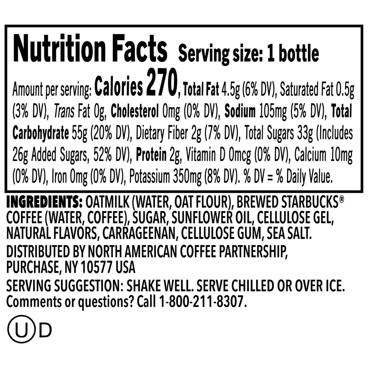 slide 2 of 2, Starbucks Frappuccino Chilled Coffee Drink Oatmilk Caramel Waffle Cookie 13.7 Fl Oz Bottle, 13.70 fl oz