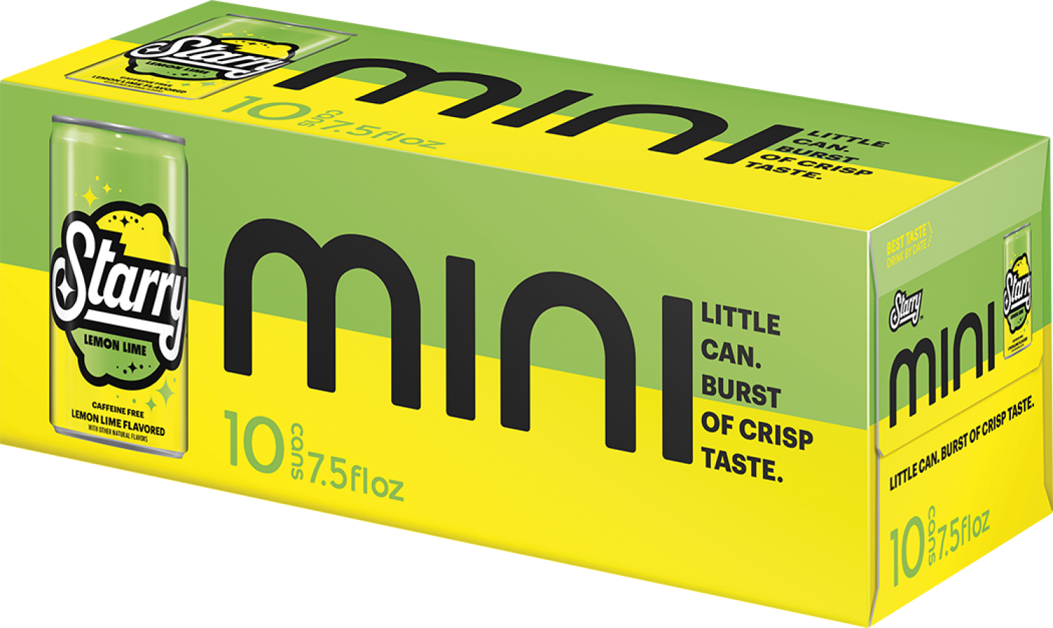 slide 2 of 2, Starry Lemon Lime Caffeine Free Soda Mini Cans, 10 ct; 7.5 oz