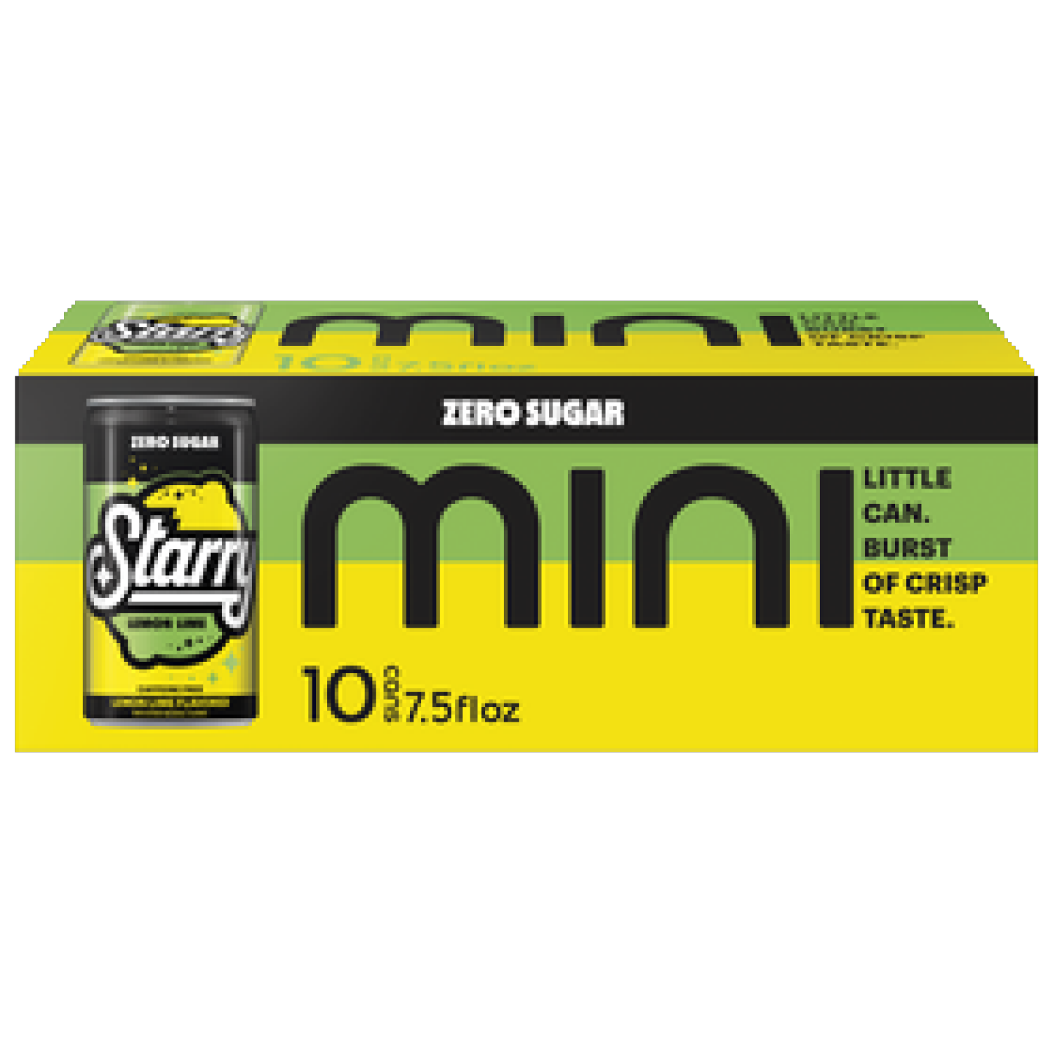 slide 1 of 2, Starry Zero Sugar Lemon Lime Soda, Caffeine Free, Mini Cans, 10 ct; 7.5 oz